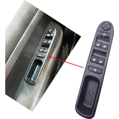 Car Power Window Control Switch Electric Window Lifter Rearview Mirror Button For Peugeot 307 2009 - 2014
