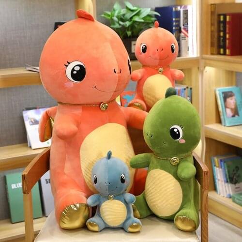 25-75cm Cute Big Eyes Dinosaur Plush Doll Cartoon Stuffed Animal Dino Toy for Kid Baby Doll Soft Sleep Pillow Boy Christmas Gift