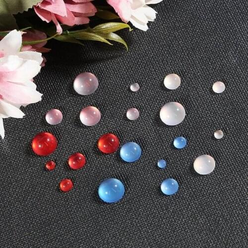 Resin imitation opal round light ring face diy ancient wind step hairpin inlaid material hair ornaments accessories