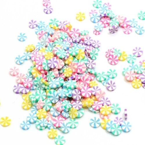 PolymerlkBulk 5MM Colorful Peppermint Christmas Candy Polymer Clay Slices Sprinkles Christmas Sugar Sprinkles For