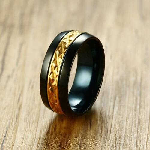 Recommend Top Quality Black Color Men Ring Jewelry Rings For Male Jewelry Dropshipping Party Ring Size 7 8 9 10 11 12