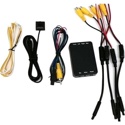 4 Way Cameras Switch System 360 View Car Camera Control Box for Rear Front Camera Rear View Backup Cameras for Car