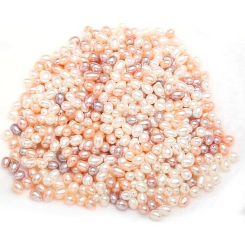Natural Freshwater Pearl Beads Rice Shape Loose Bead For DIY Jewelry Making Necklaces Bracelets Earrings Hemipore Package