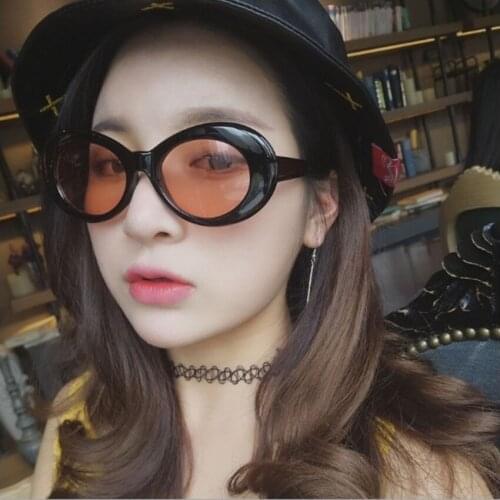Outdoor Sport Goggle Glasses Oval Night Vision Glasses Ladies Trendy Retro Sunglasses Womens Sunglass White Black Eyewear UV400