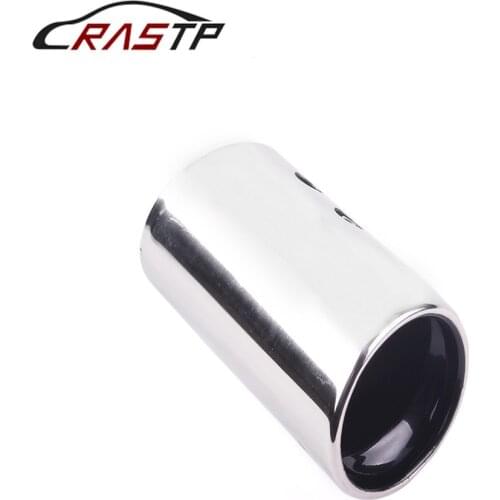 RASTP-Universal Car Auto Stainless Steel Exhaust Muffler Tip Pipe Modified Car Rear Tail Throat Liner Accessories RS-CR1011
