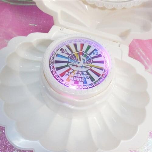 Shell Shaped Rotating Girl LED Flashing Music Box Musical Toy Kids Xmas Gift Geometric Music baby room decoration Gifts