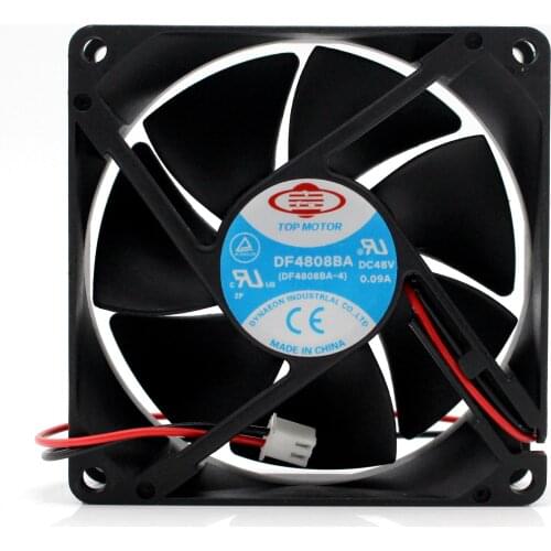 TOP MOTOR DF4808BA-4 Server Cooling Fan DC 48V 0.09A 80x80x25mm 2-wire
