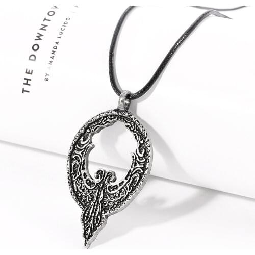 Game Bloodborne Choker Necklace Vintage Round Badges Rope Chain Necklace Men Punk Gothic Jewelry Amulet Necklaces Jewelry Gift