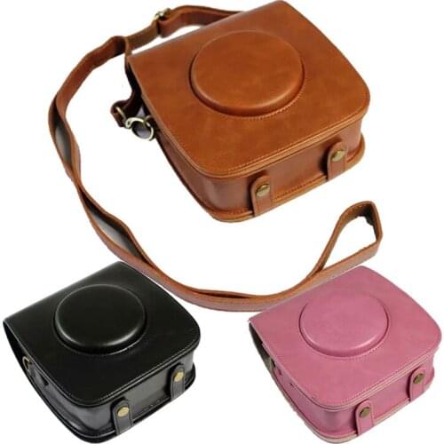 Vintage PU Leather Case For FUJIFILM Instax SQUARE SQ20 Camera Bag Shoulder Strap Instant Pouch For Fuji Instax SQ20