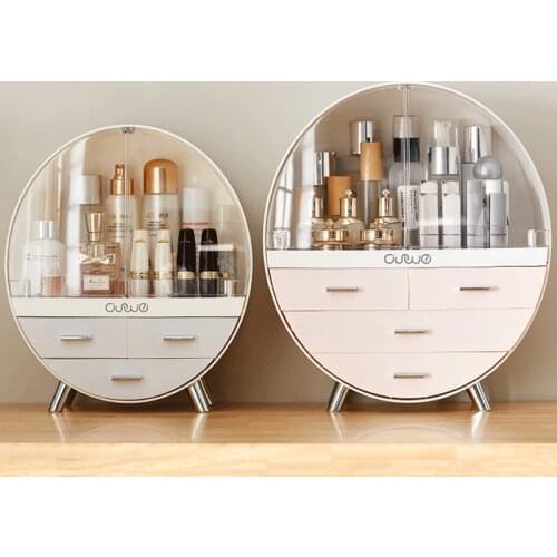 Drawer Makeup Storage Box Bathroom Brush Lipstick Holder Desktop Jewelry Cosmetic Skin Care Organizer Dust Proof Rack