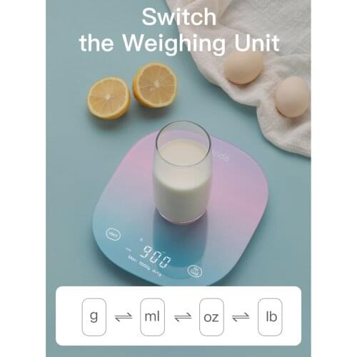 1pc Bluetooth Smart Digital Kitchen Scale Diet Food 5KG/11LBS High Accuracy