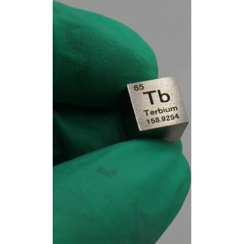 1 pcs Terbium metal Rare earth metal periodic table cube 10mm average weight 8.3g Tb greater than or equal to 99.95