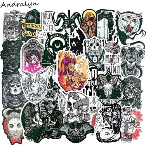 10/50Pcs Devil Goth Graffiti Stickers For Childrens Motorcycles Skateboards Phones Helmet DIY Hand Diaries Scrapbooks Desk