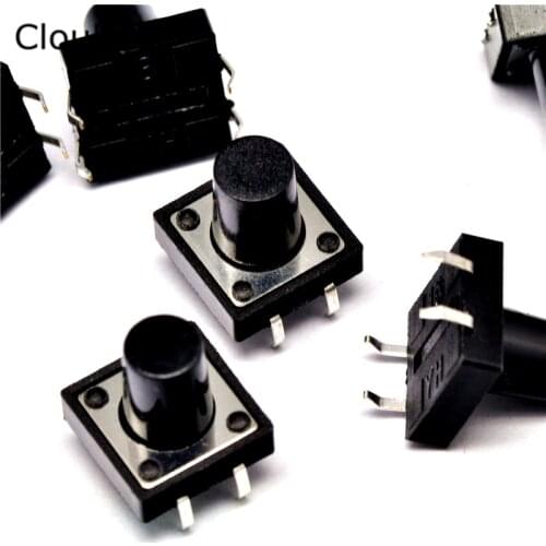 10Pcs 12*12*17 12x12x17H 17MM DIP4 Touch micro switch Push button switch