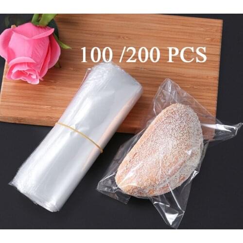 100/200pcs POF Heat Shrink Wrap Bag Waterproof Laminating Film Transparent Heat-Shrinkable Bag For Soaps Bath Bombs DIY Crafts
