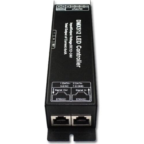 12V 192W 24V 384W 4A Digital Display DMX512 RGBW 4Channels DMX512 Decoder For RGBW Lights