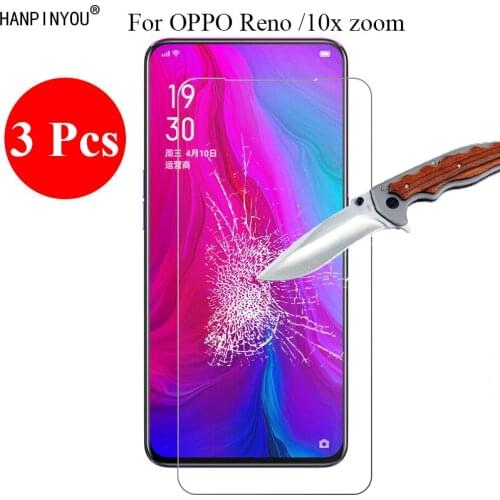 3 Pcs/Lot New 9H 2.5D Tempered Glass Screen Protector For OPPO Reno 6.4" / Reno 10x zoom 5G Protective Film + Clean Tools