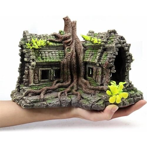 Fish tank landscaping simulation Castle house tree house Chalet Resin craft decoration Creative goods Aquarium supplies