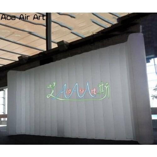 White DURABLE inflatable wall backdrop C style background props DJ wall decoration for Party commercial events