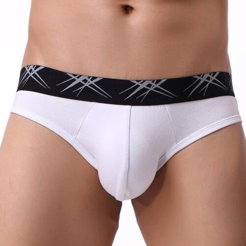 Mens Underwear Briefs Solid Cotton Male Panties Bikini Men Sexy U Convex Bag Low Waist Man Briefs High Quality Mens Underpants