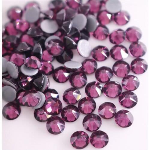 Hotfix Rhinestones 16-cut Round Flat Back Crystal Glitter Glass CrystalsEight big eight small Decorations Diamond Accessory