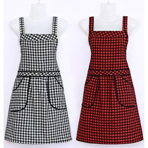 Kitchen Cooking Apron Cleaning Tools Printed Home Sleeveless Cotton Linen Aprons for Men Women Baking Accessories Dress E0983