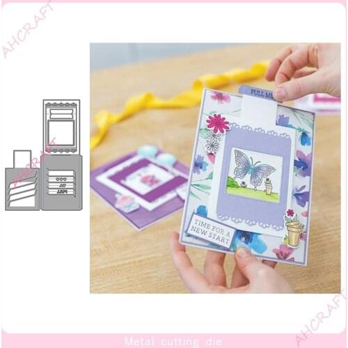 Pull Mechanism Card Metal Cutting Dies for DIY Scrapbooking Photo Album Decorative Embossing Paper Card Crafts Die 2021
