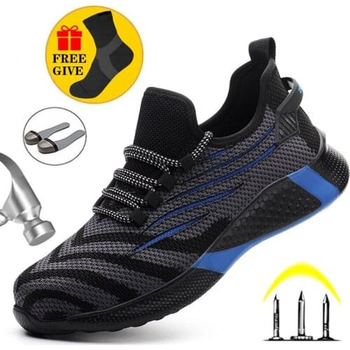 Fashion Work Safety Boots Men Work Sneakers Male Indestructible Work Shoes Men Sneakers 2020 Lightweight Safety Shoes Men Boots