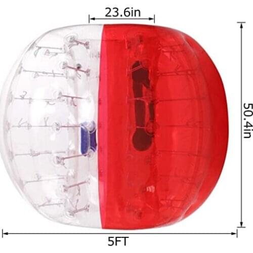 Inflatable Zorb Ball 1m 1.2m 1.5m 1.8m Red clear Bubble Soccer Ball Air Bumper Ball Bubble Football For Adults or child