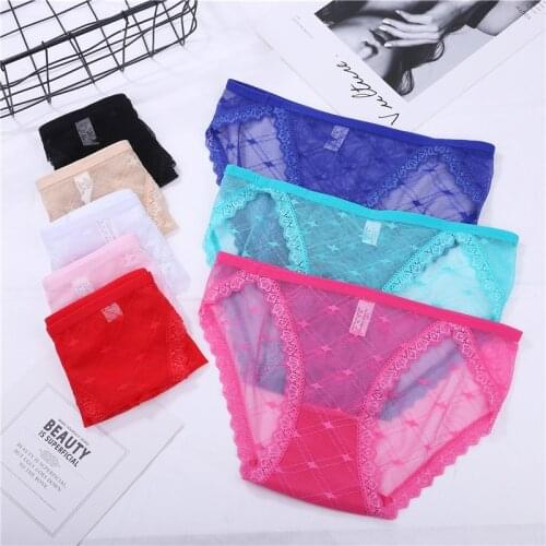 Sexy Lace Panties Women Fashion Cozy Lingerie Tempting Briefs High Quality Womens Underpant Low Waist Intimates Underwear Brief