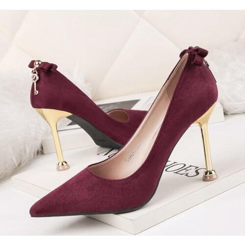 NEW 9.5CM PUMPS 2021 Fashion pointed rhinestones high heels nightclub sexy key womens shoes stiletto temperament shoes