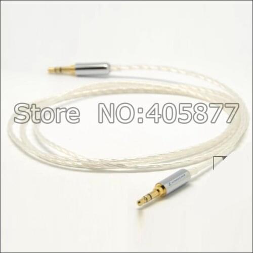 High Quality silver plated Stereo 3.5MM male to male headphone cable hifi audio headphone cable audio record cable