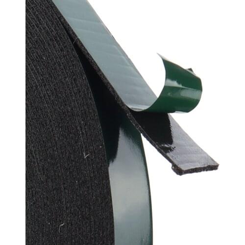 1Roll 1mm Black Double Sided Tape PE Foam Tape Waterproof Self-adhesive Tape For Garage Workshop Home 10M