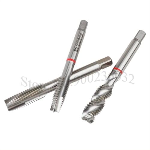 10pcs T2809 M2-M20 plug screw tap die metric plug threading tool tapping taps drill bits wrench holder set hss right hand tap