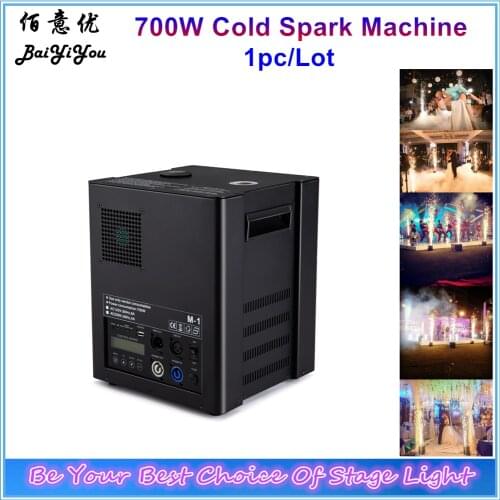 1xWedding Smokeless 700W Sparkular Cold Fireworks Fountain Machine DMX Remote Controlled Can Touch Cold Sparkler Machine