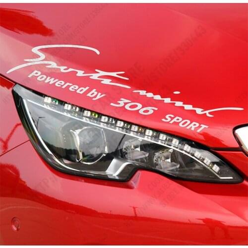 2 Pieces Customization Sports mind Car Covers Car Stickers Decal Car-Styling For peugeot 306 car accessories