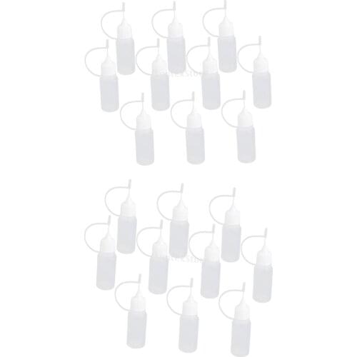 20pcs 10ml Needle Tip Empty Plastic Squeezable Dropper Bottle Liquid Storage