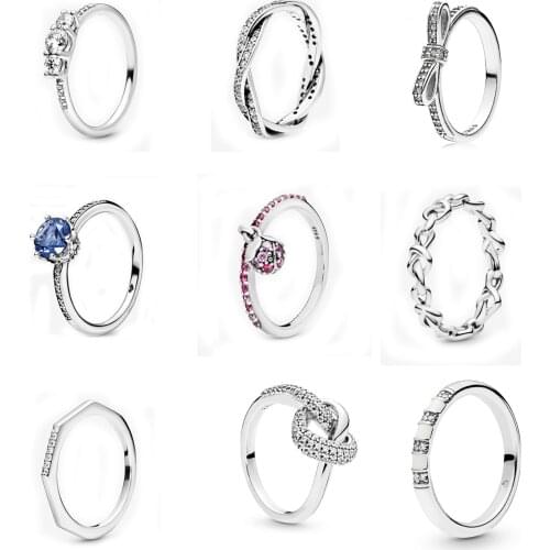 2021 New Authentic 925 Sterling Silver Sparkling Priness Wish Ring For Women DIY Jewelry Sparkle Wishbone Free Shipping Rings