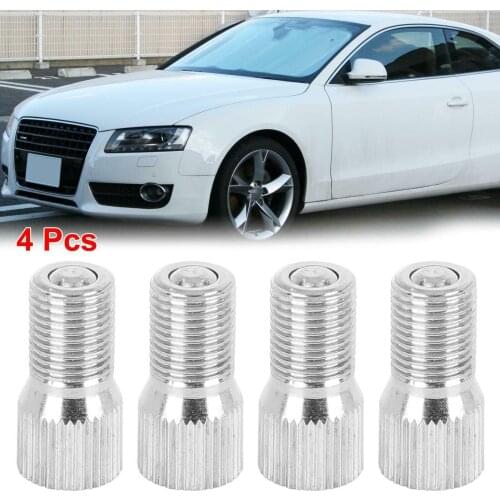 4x Auto Chrome Tyre Wheel Valve Stem Cap Extension Rod Extender For Car Truck Wheels Service Accessories