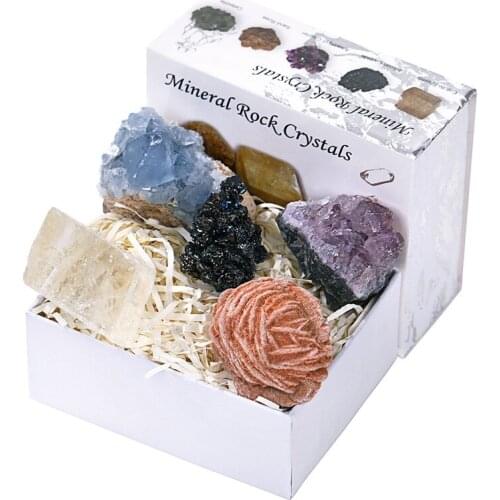 5Pcs/Box Black Tourmaline Natural Stones And Minerals Crystal Gemstone Rough Specimen Diy Jewelry Healing Original Crystals