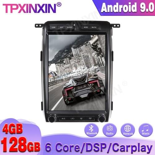 Tesla Style Android 9 PX6 Vertical Screen Car GPS Navigation For Ford F150 2008-2014 Head Unit Multimedia Player Auto Radio DSP