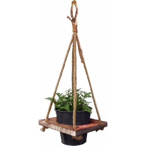 Household solid wood flower pot rack modern simple multi-layer hanging basket fashion creative iron art bucket flowerpot