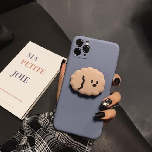 3D Cute Cartoon Chow chow Dog japanese phone case For iPhone 11 Pro Max Xr X Xs 7 8 Plus 7Plus Case Bracket Soft Silicone Cover