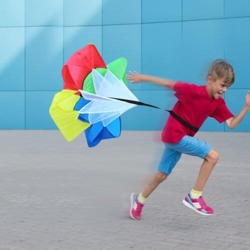 Childrens Umbrella Drag Drills Parachute Running Drag Educational Toys For Boys Resistance Physical Speed Training Parachute