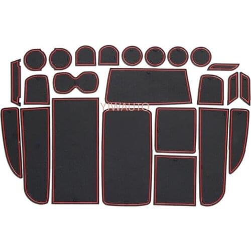 Door Slot Mat for Toyota ALPHARD 20 Series Gate Groove Cushion Car Door Rubber Cup Holder Mats Anti-slip Carpets Position