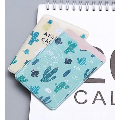 W52 1X Lovely Fruit Cactus Animals Double-Layer Card Note Bus Office Credit Cover Case Pocket Holder