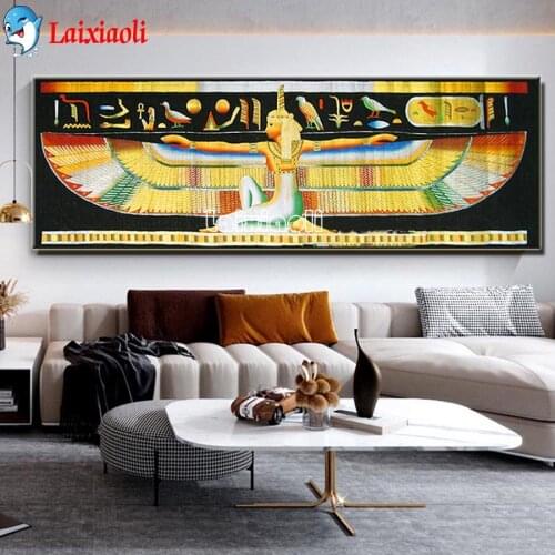 Ancient Egyptian Goddess Picture of Rhinestone Diamond Painting Goddess Full 5D DIY Embroidery Mosaic large size Home Decoration