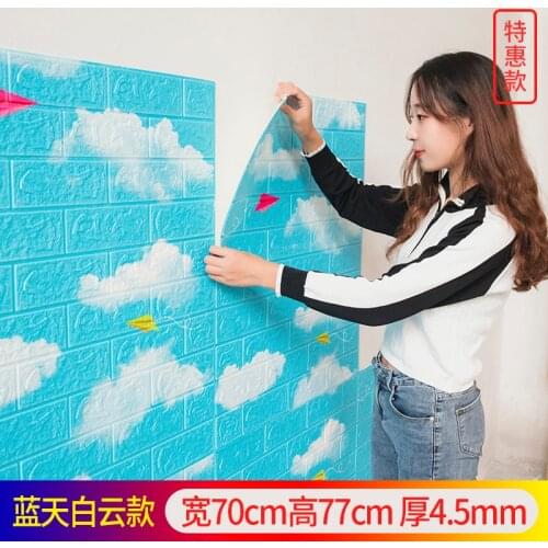 Wall Stickers 70x77cm3D Brick Home Decor Wall Covering PE foam Waterproof for Living Room Bedroom Kids Room DIY Wallpaper