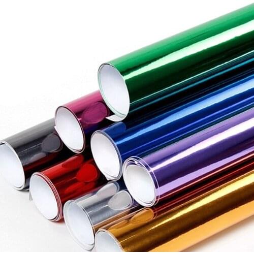 Newest High Stretchable Mirror Silver Chrome Mirror Flexible Vinyl Wrap Sheet Roll Film Car Sticker Decal Sheet