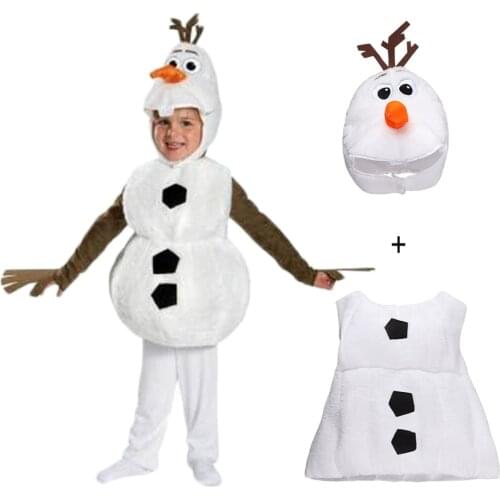 New Frozen 2 Deluxe Plush Cute Child Olaf Christmas Cosplay Costume Change Cartoon Kids Snowman Party Toddler Kids